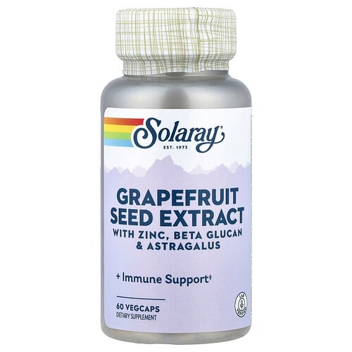 Solaray Grapefruit Seed Extract With Zinc Beta Glucan Astragalus 60 Vegcaps product image