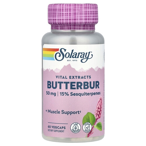 Solaray Vital Extracts Butterbur 50 Mg 60 Vegcaps product image