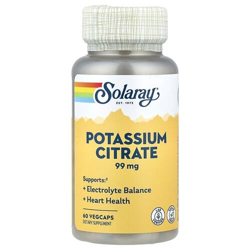 Solaray Potassium Citrate 99 Mg 60 Vegcaps product image