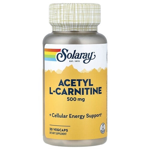 Solaray Acetyl L Carnitine 500 Mg 30 Vegcaps product image