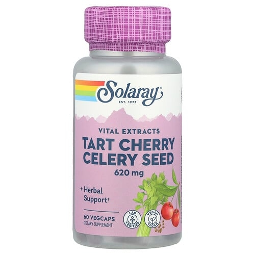 Solaray Tart Cherry Celery Seed 60 Vegcaps product image