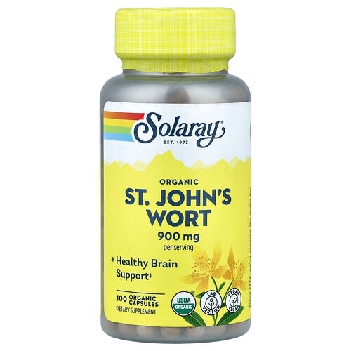 Solaray Organic St John S Wort 100 Capsules 450 Mg Per Capsule product image