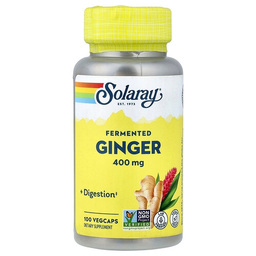 Solaray Fermented Ginger 400 Mg 100 Vegcaps product image