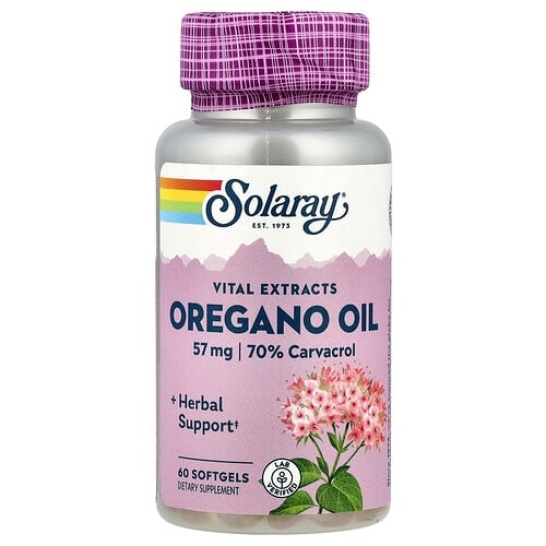 Solaray Vital Extracts Oregano Oil 57 Mg 60 Softgels product image