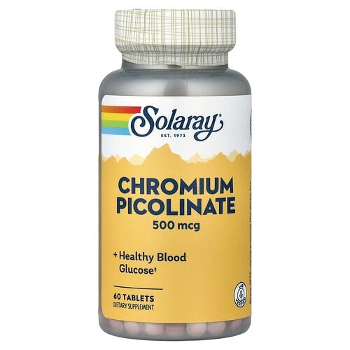 Solaray Chromium Picolinate 500 Mcg 60 Tablets product image