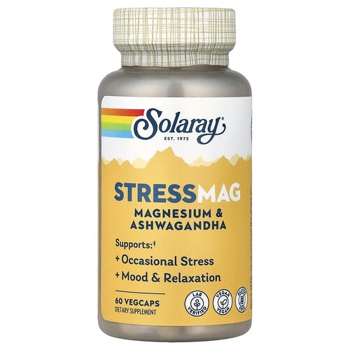 Solaray Stressmag Magnesium Ashwagandha 60 Vegcaps product image