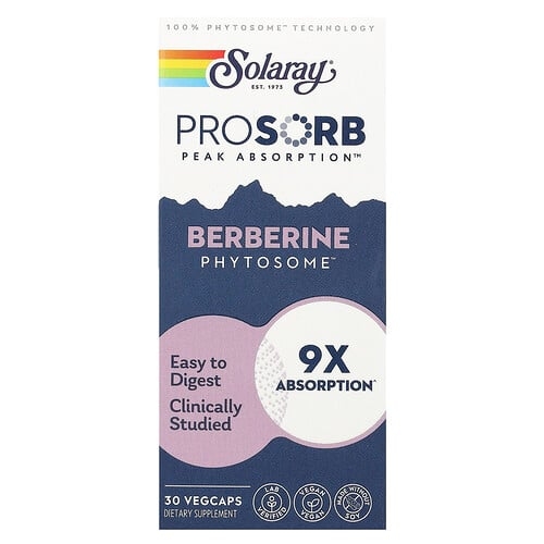 Solaray Berberine Phytosome 550 Mg 30 Vegcaps product image