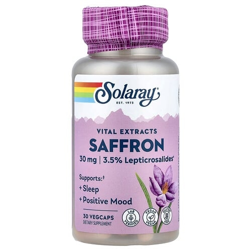 Solaray Vital Extracts Saffron 30 Mg 30 Vegcaps product image