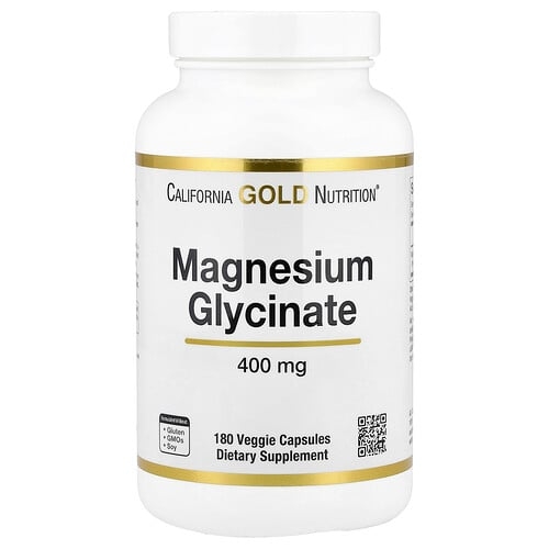 California Gold Nutrition Magnesium Glycinate 180 Veggie Capsules 133 Mg Per Capsule product image