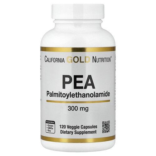 California Gold Nutrition Pea Palmitoylethanolamide 120 Veggie Capsules 300 Mg Per Capsule product image