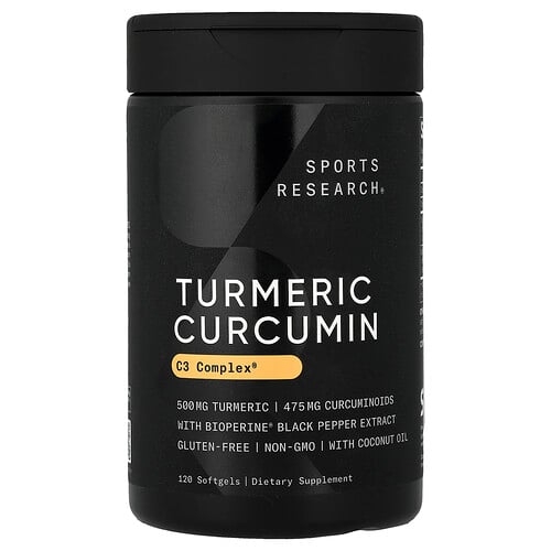 Sports Research Turmeric Curcumin 120 Softgels product image