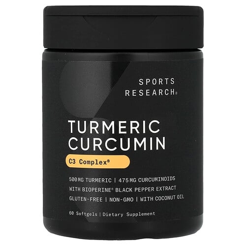 Sports Research Turmeric Curcumin 60 Softgels product image