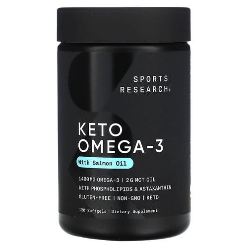Sports Research Keto Omega 3 With Salmon Oil 120 Softgels product image