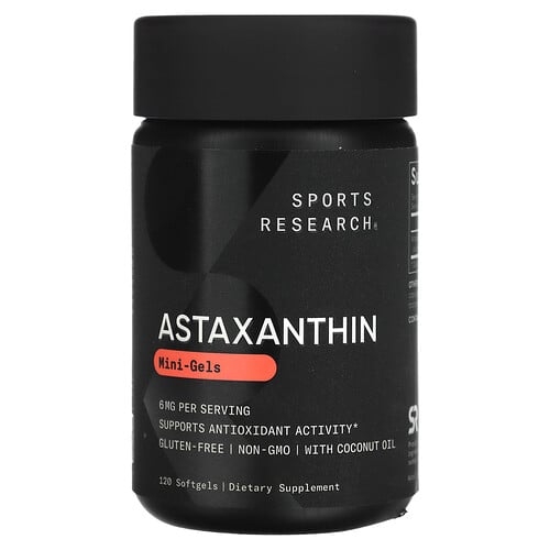 Sports Research Astaxanthin Mini Gels 6 Mg 120 Softgels product image