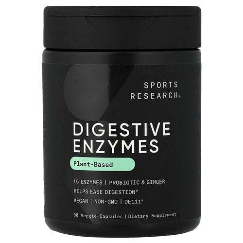 Sports Research Digestive Enzymes Plant Based 90 Veggie Capsules product image