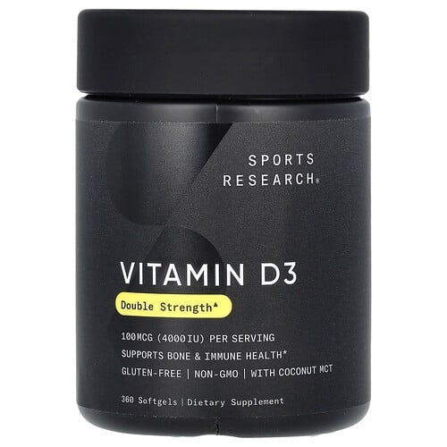 Sports Research Vitamin D3 100 Mcg 4 000 Iu 360 Softgels product image