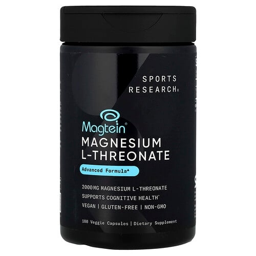 Sports Research Magtein Magnesium L Threonate 180 Veggie Capsules 666 Mg Per Capsule product image