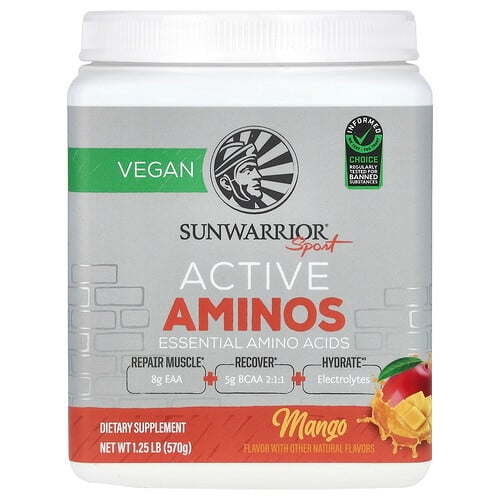 Sunwarrior Sport Active Aminos Mango 1 25 Lb 570 G product image