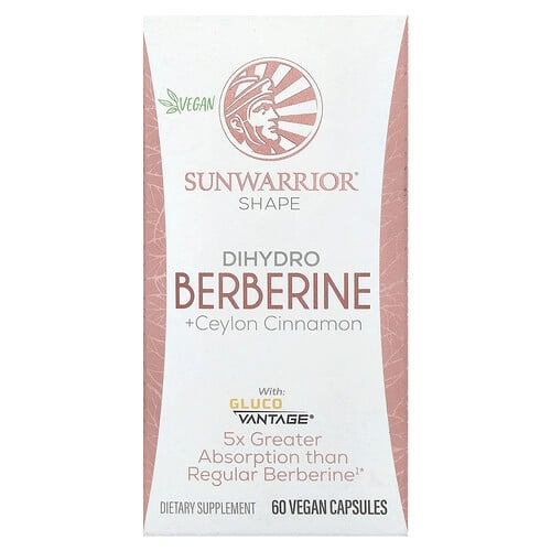Sunwarrior Shape Dihydro Berberine Ceylon Cinnamon 60 Vegan Capsules product image