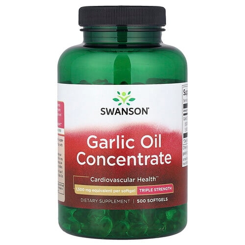Swanson Vitamins Garlic Oil Concentrate Triple Strength 1 500 Mg 500 Softgels product image