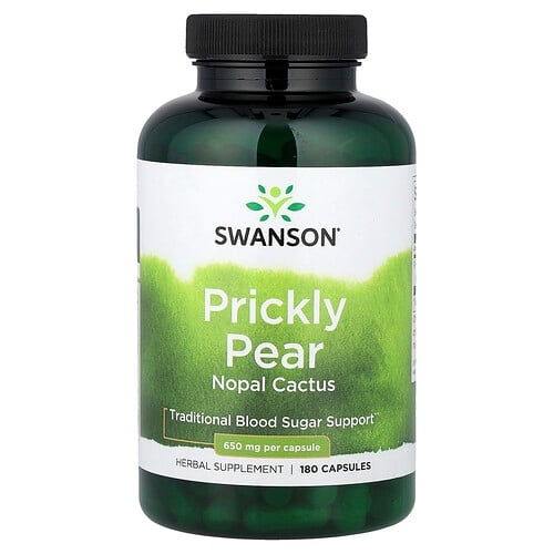 Swanson Vitamins Prickly Pear Nopal Cactus 180 Capsules 650 Mg Per Capsule product image