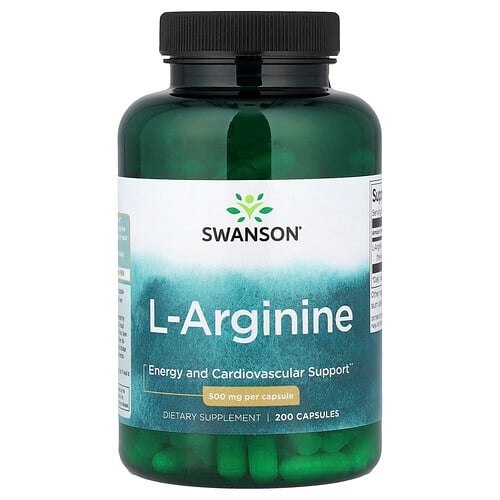 Swanson Vitamins L Arginine 500 Mg 200 Capsules product image