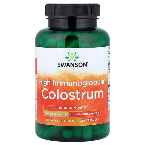 Swanson Vitamins High Immunoglobulin Colostrum 120 Capsules 500 Mg Per Capsule product image