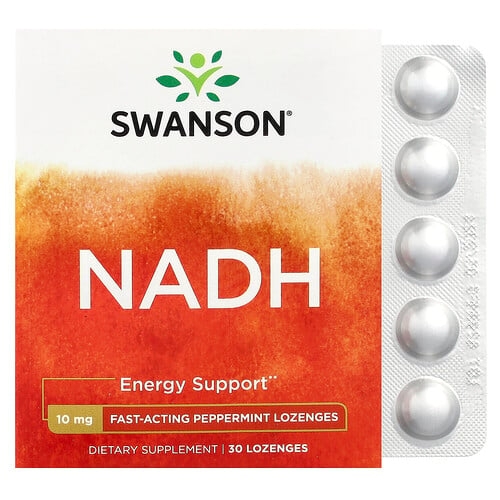 Swanson Vitamins Nadh Peppermint 10 Mg 30 Lozenges product image