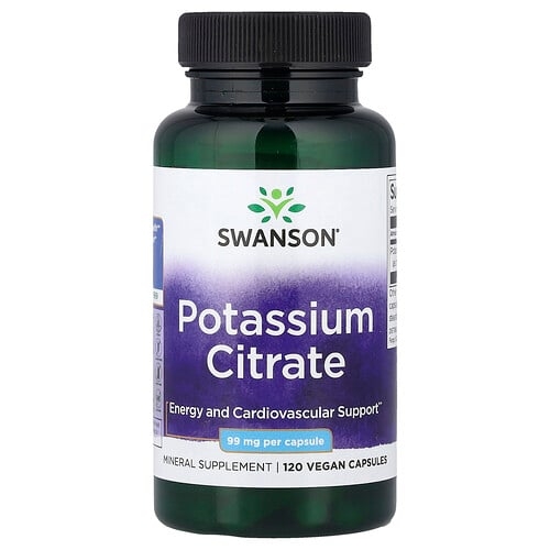 Swanson Vitamins Potassium Citrate 99 Mg 120 Vegan Capsules product image