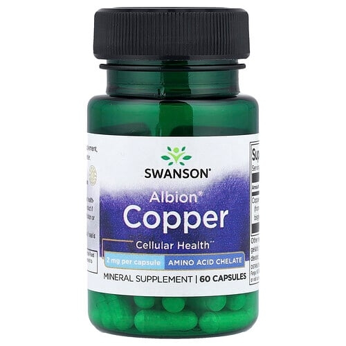 Swanson Vitamins Albion Copper 2 Mg 60 Capsules product image