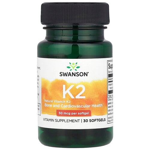 Swanson Vitamins Natural Vitamin K2 50 Mcg 30 Softgels product image