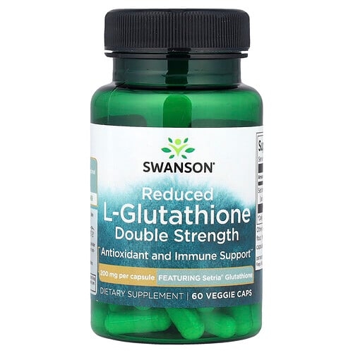 Swanson Vitamins Reduced L Glutathione 200 Mg 60 Veggie Caps product image