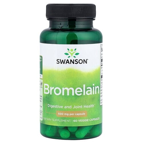 Swanson Vitamins Bromelain 60 Veggie Capsules 500 Mg Per Capsule product image