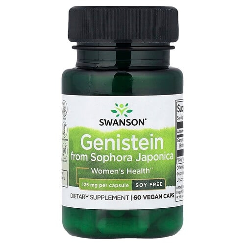 Swanson Vitamins Genistein From Sophora Japonica 125 Mg 60 Vegan Caps product image