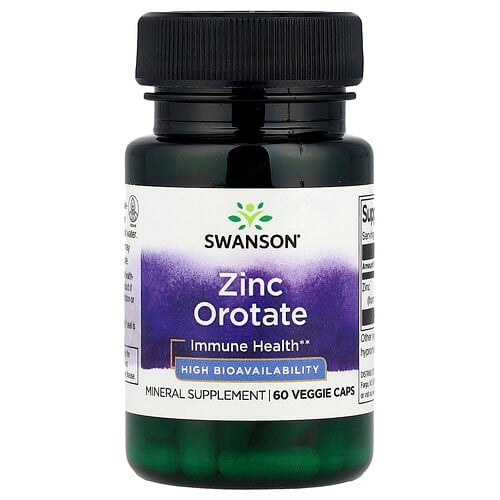 Swanson Vitamins Zinc Orotate 60 Veggie Caps 10 Mg Per Cap product image