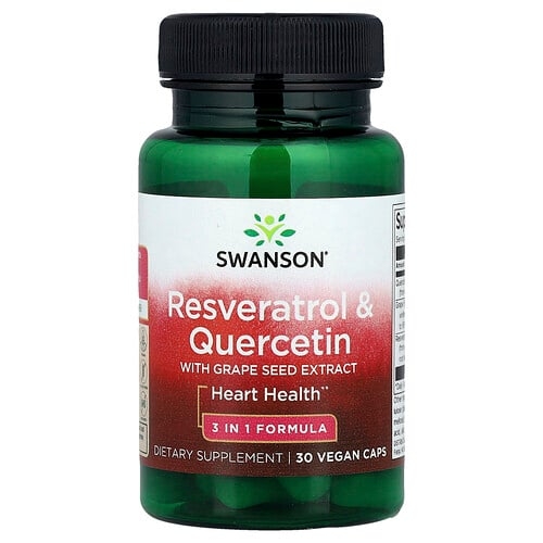 Swanson Vitamins Resveratrol Quercetin With Grape Seed Extract 30 Veggie Caps product image