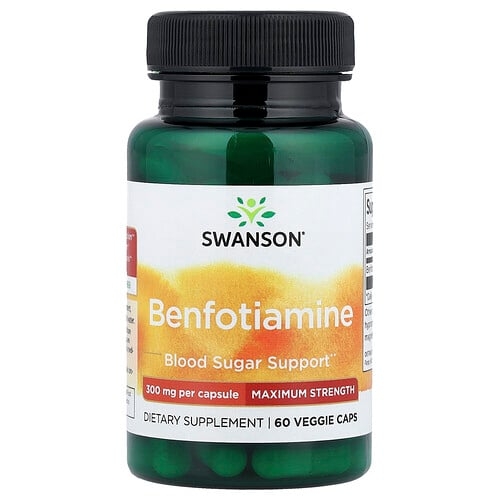Swanson Vitamins Benfotiamine Maximum Strength 300 Mg 60 Veggie Caps product image