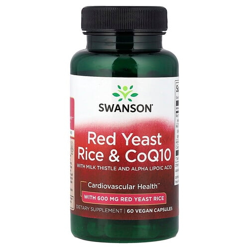 Swanson Vitamins Red Yeast Rice Coq10 With Milk Thistle And Alpha Lipoic Acid 60 Vegan Capsules product image