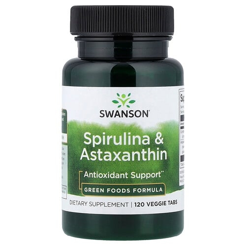 Swanson Vitamins Spirulina Astaxanthin 120 Veggie Tabs product image