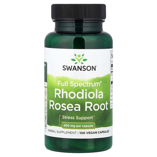 Swanson Vitamins Full Spectrum Rhodiola Rosea Root 400 Mg 100 Vegan Capsules product image