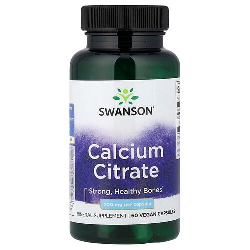 Swanson Vitamins Calcium Citrate 200 Mg 60 Vegan Capsules product image