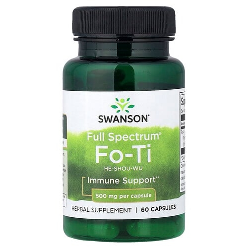 Swanson Vitamins Full Spectrum Fo Ti 500 Mg 60 Capsules product image
