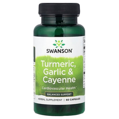 Swanson Vitamins Turmeric Garlic Cayenne 60 Capsules product image