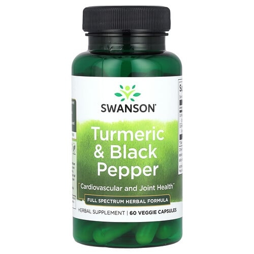Swanson Vitamins Turmeric Black Pepper 60 Veggie Capsules product image