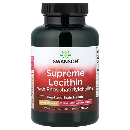 Swanson Vitamins Supreme Lecithin With Phosphatidylcholine 300 Softgels product image