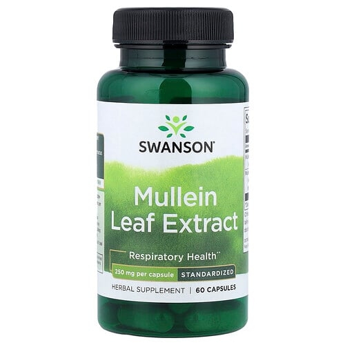 Swanson Vitamins Mullein Leaf Extract Standardized 250 Mg 60 Capsules product image