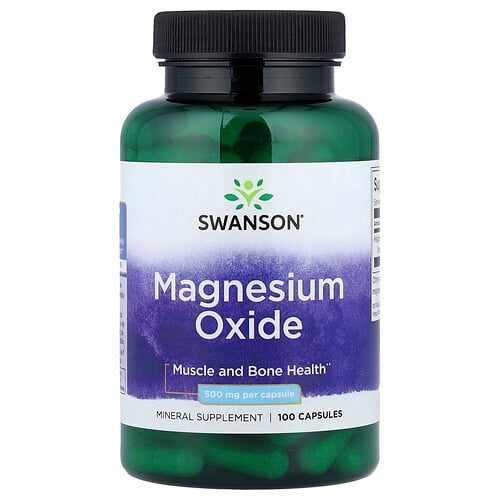 Swanson Vitamins Magnesium Oxide 500 Mg 100 Capsules product image