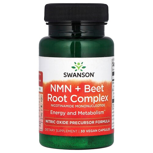 Swanson Vitamins Nmn Beet Root Complex 30 Vegan Capsules product image