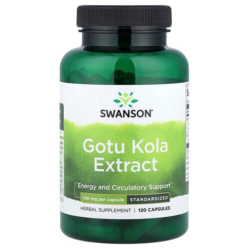 Swanson Vitamins Gotu Kola Extract Standardized 100 Mg 120 Capsules product image
