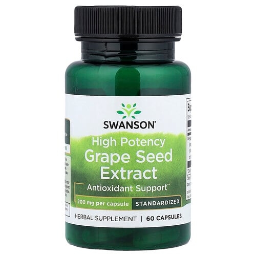 Swanson Vitamins Grape Seed Extract High Potency 200 Mg 60 Capsules product image